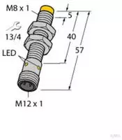 Turck Induktiver Sensor nicht b&uuml;ndig NPN, Schlie&szlig;er NI4U-EG08-AN6X-H1341