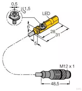 Turck BIM-UNT-AP Magnetfeldsensor f&uuml;r Pneumatikzylinder (4685757)