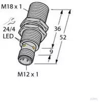 Turck Induktiver Sensor b&uuml;ndig NPN, Schlie&szlig;er BI5U-EM18-AN6X-H1141