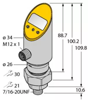 Turck Drucksensor PS001V5052UPN8XH1141 verdrehbar (6832694)