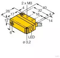 Turck Induktiver Sensor b&uuml;ndig PNP, Wechsler BI5U-Q12-VP6X2 7M