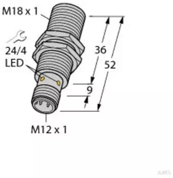 Turck BI8-M18-AP6X Induktiver Sensor 7M (4615031)