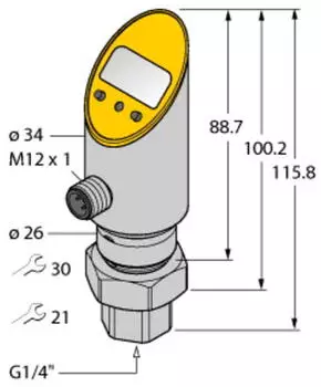 Turck Drucksensor PS003A-50 verdrehbar (6832811)