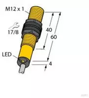 Turck Induktiver Sensor b&uuml;ndig PNP, Schlie&szlig;er BI2-S12-AP6X/S100