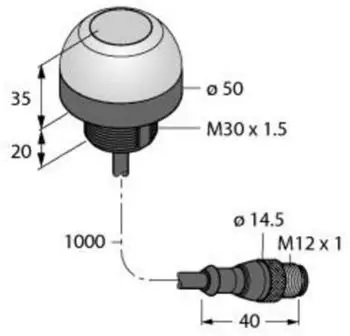 Turck K50RPTGXDQP-800251 Best&uuml;ckungssensor Pick-to-Light Kapazitiv (3800251)