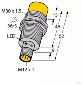 Turck NI15-M30-Y1X-H1141 Induktiver N&auml;herungssensor M30, Namur (40203)
