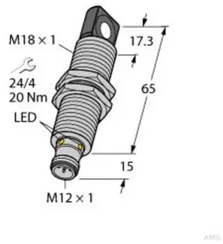 Turck RU100U-M18MS-AP8X2-H1151 Ultraschallsensor Reflexionstaster (1610106)