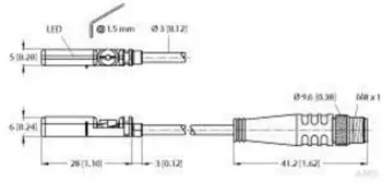 Turck BIM-UNT-AP6X-0,6-PSG3M Magnetfeldsensor f&uuml;r Pneumatikzylinder (4685724)