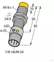 Turck Induktiver Sensor nicht b&uuml;ndig NI12U-G18-ADZ30X2-B1331