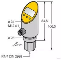 Turck Druckschalter 1 St. PS400R-311-LI2UPN8X-H1141 0 bar bis 400 bar
