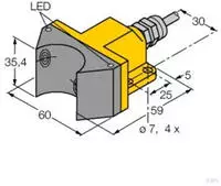 Turck Induktiver Sensor nicht b&uuml;ndig NAMUR NI4-DSU35-2Y1X2