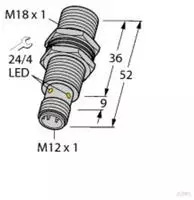 Turck Induktiver Sensor b&uuml;ndig PNP, Wechsler BI10U-MT18-VP6X-H1141
