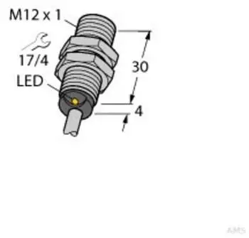 Turck Induktiver Sensor BI2-EG12-Y1X/S100, 7M Kabel (4012003)
