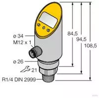 Turck Druckschalter 1 St. PS400R-310-2UPN8X-H1141 0 bar bis 400 bar