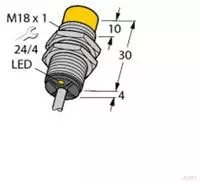 Turck Induktiver Sensor nicht b&uuml;ndig NAMUR NI10-EG18-Y1X/S100 7M