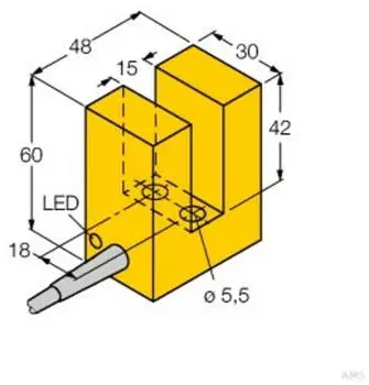 Turck SI15-K30-AP6X Induktiver Sensor, schlitzf&ouml;rmig (1605001)
