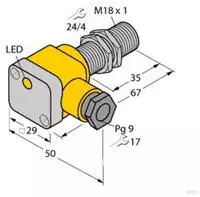 Turck Induktiver Sensor b&uuml;ndig NAMUR BI5-EG18SK-Y1X