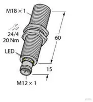 Turck 1610109 Ultraschall-Reflexionstaster RU40U-M18E-LU8X2-H1151 1St.