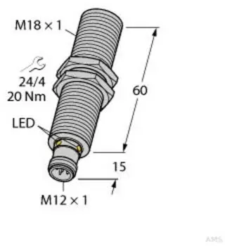 Turck RU40U-M18E-LU8X2-H1151 Ultraschallsensor Reflexionstaster (1610109)