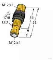 Turck Induktiver Sensor b&uuml;ndig NPN, Schlie&szlig;er BI3U-S12-AN6X-H1141