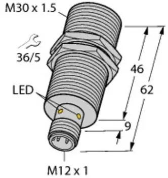 Turck Induktiver Sensor BI15UM30VN44XH1141 (1634889)