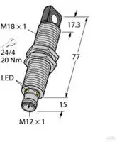 Turck 1610098 Ultraschall-Reflexionstaster RU130U-M18ES-LI8X2-H1151 1St.