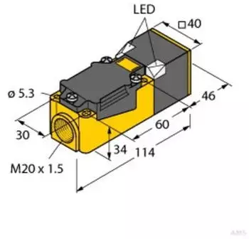 Turck Ni25U-CP40-AP6X2 Induktiver Sensor 10-30VDC 200mA 25mm (1623700)