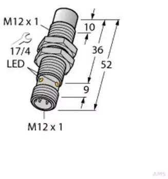 Turck NI10UEM12WDAP6XH1141 Induktiver Sensor (1634814)