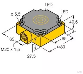 Turck Ni50-CP80-FZ3X2 Induktiver N&auml;herungsschalter 50mm IP67 (13406)