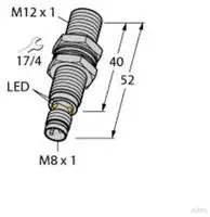 Turck Induktiver Sensor b&uuml;ndig PNP, Schlie&szlig;er BI4U-M12-AP6X-V1131