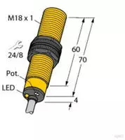 Turck Kapazitiver Sensor BC5-S18-RP4X 2503020 b&uuml;ndig PNP, &Ouml;ffner (&Oslash; x L)...