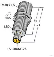 Turck Induktiver Sensor b&uuml;ndig BI10U-G30-ADZ30X2-B3131