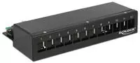 DELOCK Patchpanel 12 Keystone Ports Metall schwarz