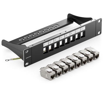 deleyCON 8 Port CAT 7 Patchpanel MK6169