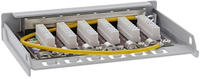 InLine&reg; Patchfeld Cat.6A 0,5HE 6-fach, Tisch/Wand/Hutschiene, grau, Staubschutz
