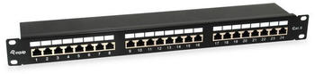 Equip 24-Ports Cat.6 Geschirmtes Patch Panel, schwarz (326425)