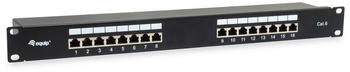 Equip 16-Ports Cat.6 Geschirmtes Patch Panel, schwarz (326417)