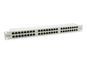 Equip 48-Ports Cat.6 Geschirmtes Patch Panel, hellgrau (326349)