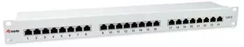 Equip 24-Ports Cat.6 Geschirmtes Patch Panel, hellgrau (326325)