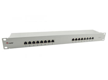Equip 16-Ports Cat.6 Geschirmtes Patch Panel, hellgrau (326317)
