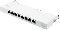 Patchpanel Desktop Cat. 6, 8-Port, 0,5 HE, STP geschirmt, werkzeugloses &Ouml;ffnen,