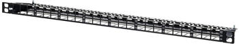 Metz Connect Keystone 19 Zoll Modulträger 0,5HE 24 Port unbestückt schwarz (130925-BKKE)