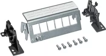 Hager Patch-Panel 6-fach, f&uuml;r Keystone, ohne Module, f&uuml;r Hutschiene oder geschraubt (FZ06MK)