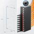 deleyCON 12 Port Patchpanel Set Patchfeld Verteilerfeld 1HE + 12x RJ45 Keystone Jack Modul STP CAT6a