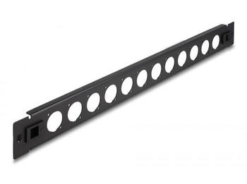 DeLock 19&Prime; D-Typ Patchpanel 12 Port werkzeugfrei schwarz (66900)