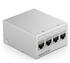 deleyCON 4 Port Patchpanel Set Patchfeld Verteilerfeld 1HE + 4x RJ45 Keystone Jack Modul STP CAT6a