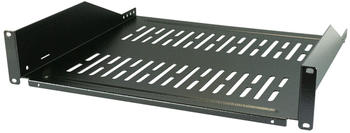 EFB Elektronik 19" 2HE Fachboden, Tiefe 400 mm, 22 kg schwarz (691650TS.2B)