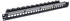 schwarz RAL9005 (76824P): InLine Patchfeld 24-fach, Keystone Leerblech Patchpanel, 19", 1HE