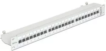 DeLock 19″ Patchpanel 24 Port Cat.6A grau (43319)