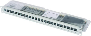 Telegärtner 19" Modulträger 1 HE inkl. 24xAMJ-S Modul Cat.6A T568B lichtgrau (100007013)